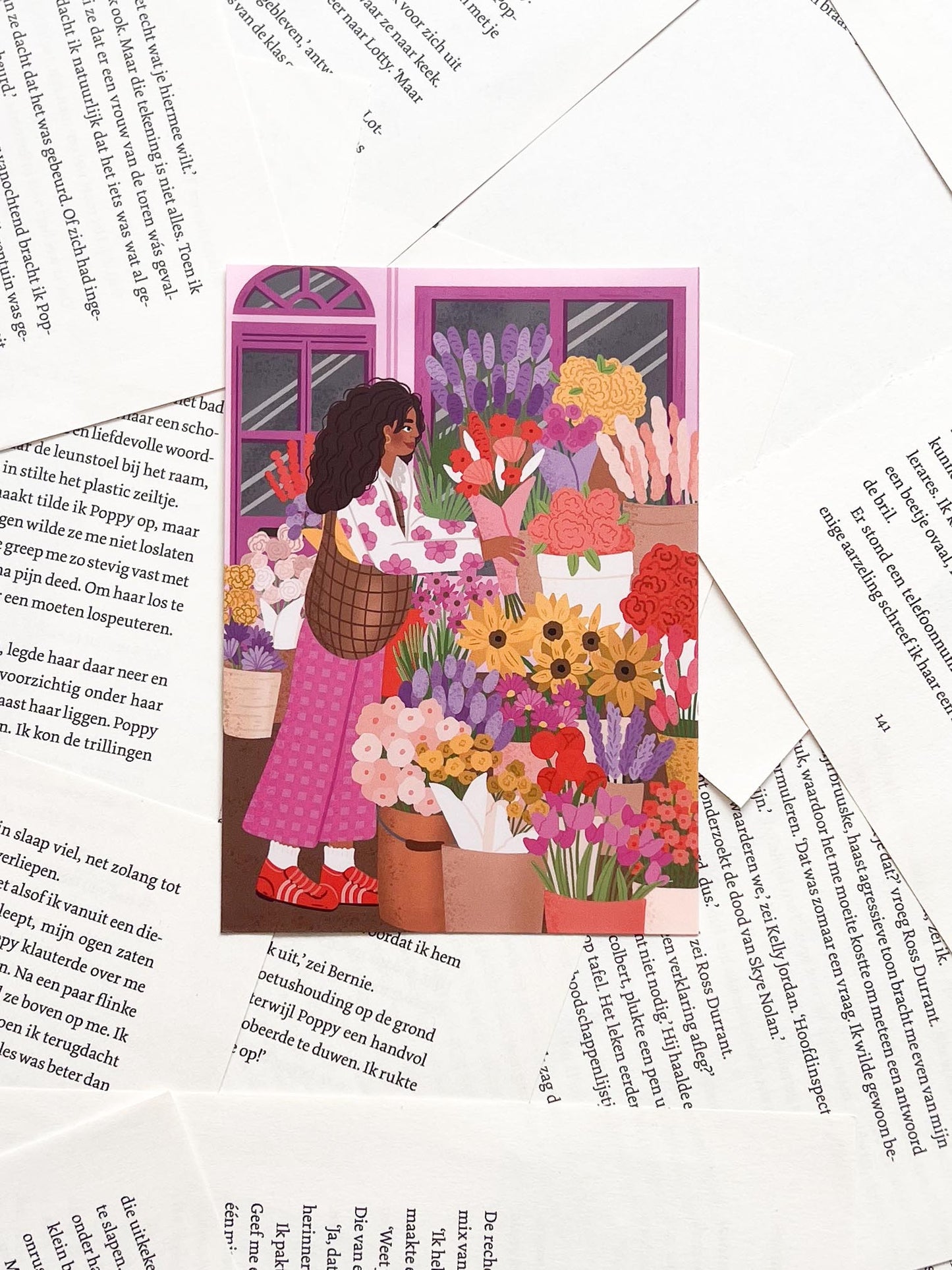 Ansichtkaart - Bloemenkraam