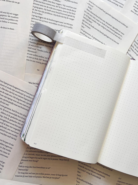 Washi Tape – Grid Design Licht Grijs