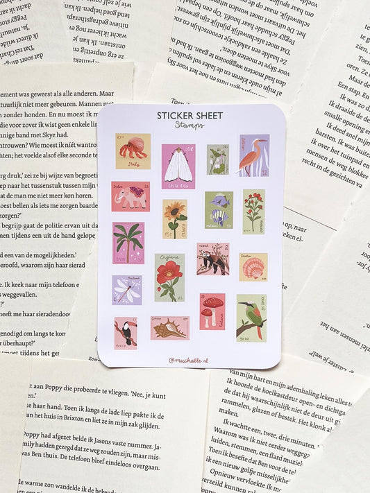 Stickervel - Postzegels 1