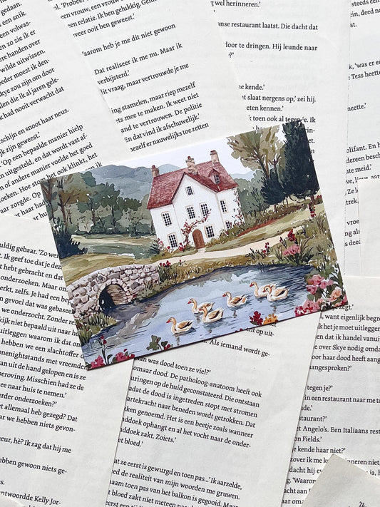 Ansichtkaart - Land Huisje