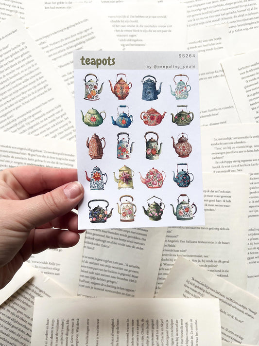 Stickervel – Theepotjes