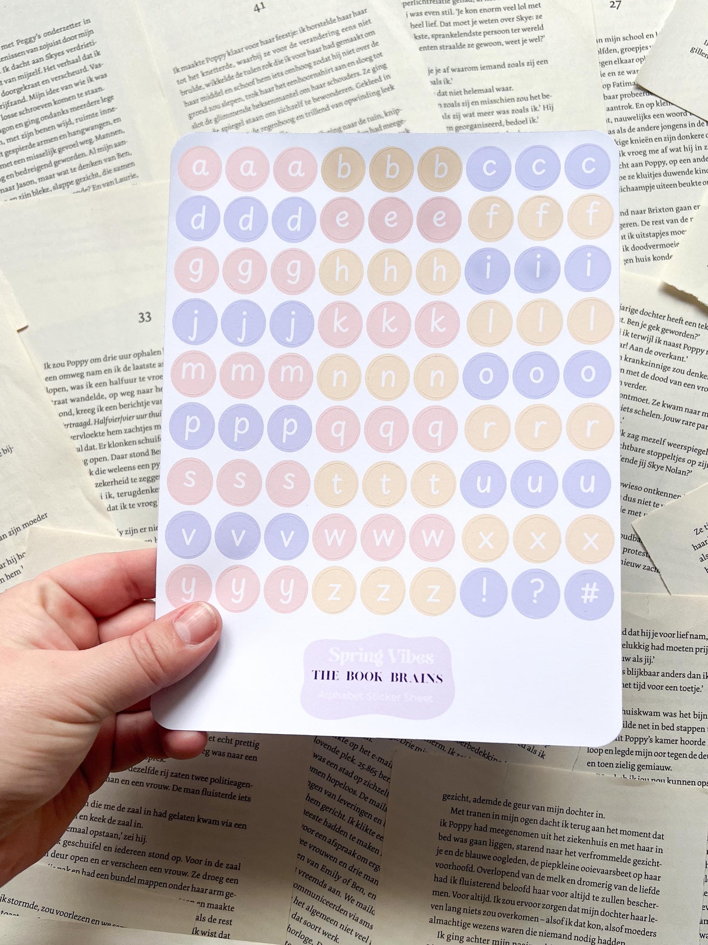 Stickervel Alfabet - Spring Vibes