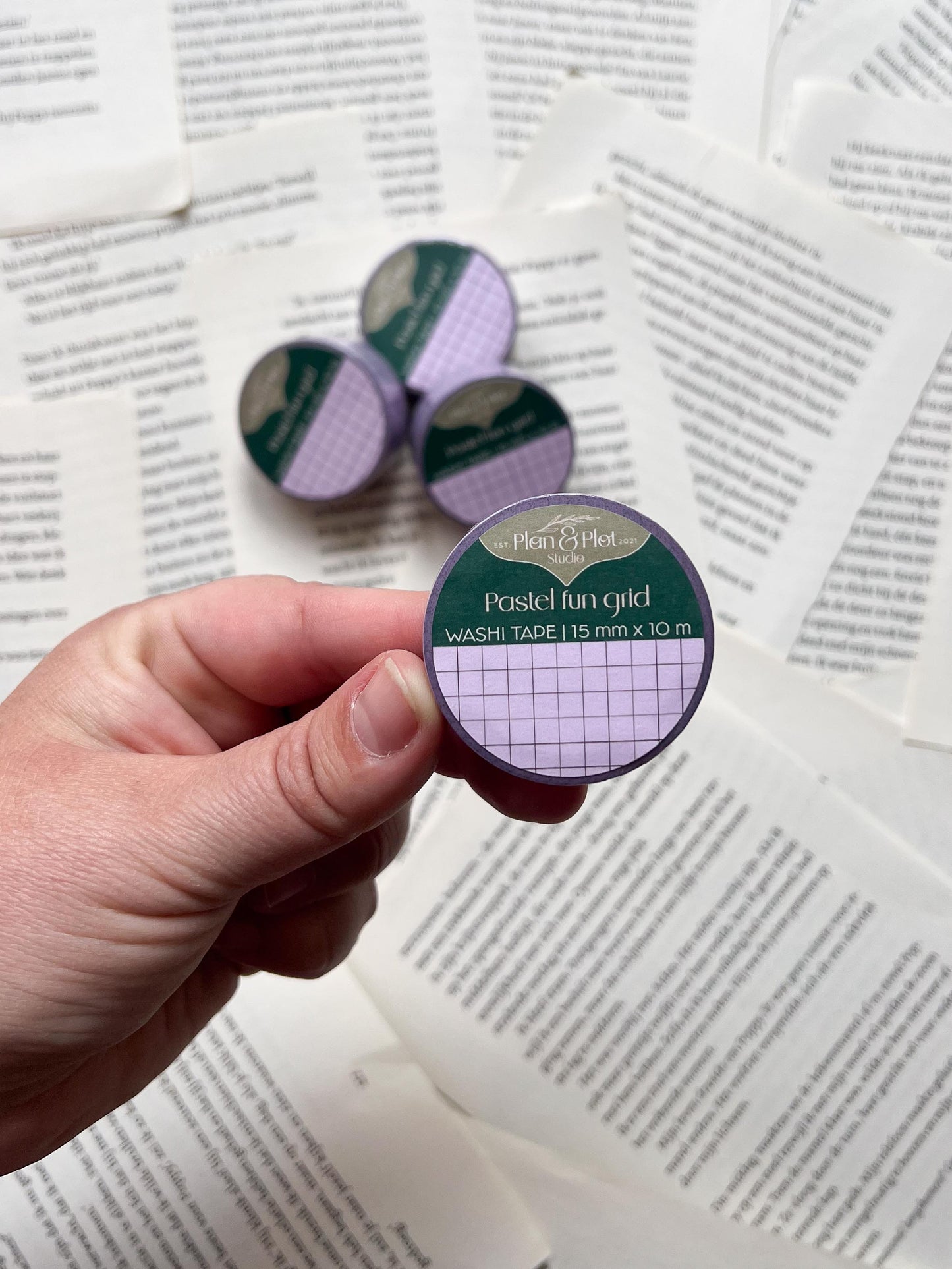 Washi Tape - Lila Grid