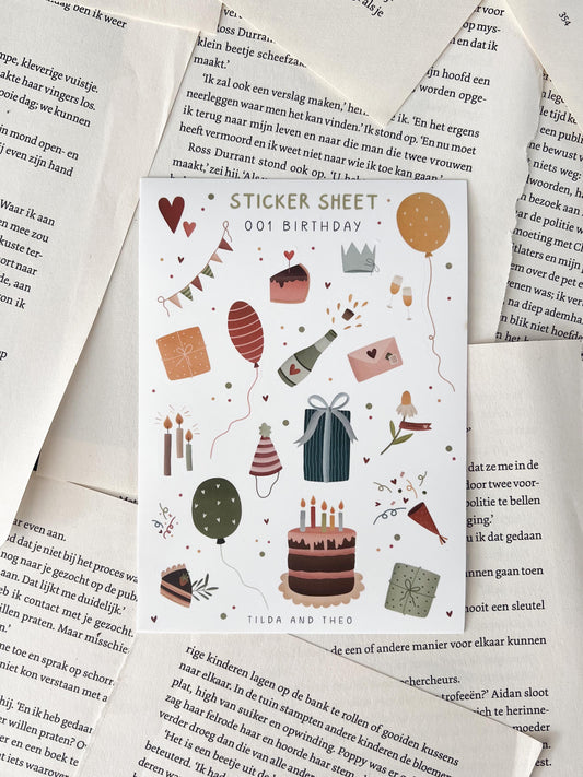Stickervel - Verjaardag