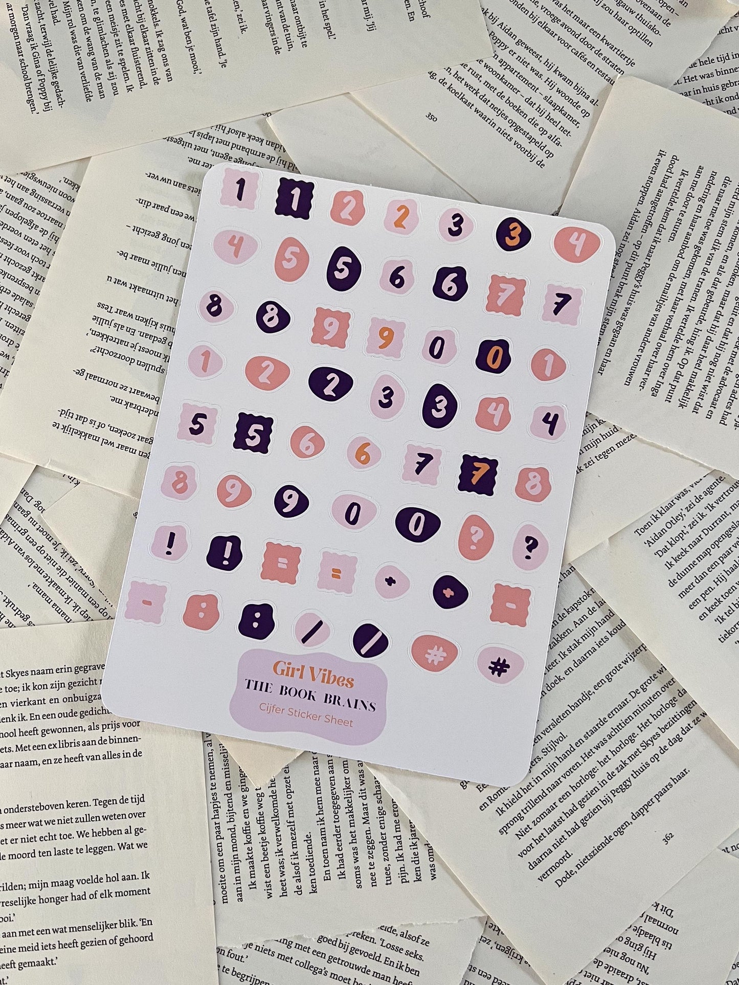 Cijfer Stickervel - Girl Vibes
