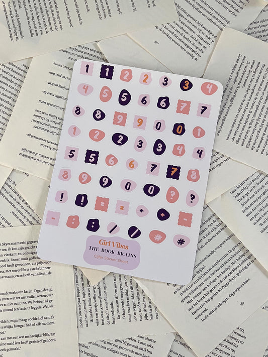 Cijfer Stickervel - Girl Vibes