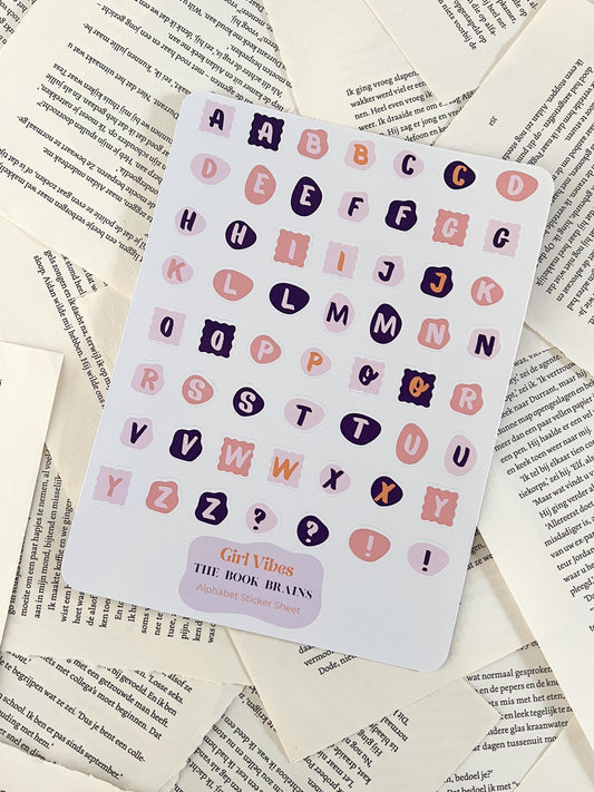 Alfabet Stickervel - Girl Vibes