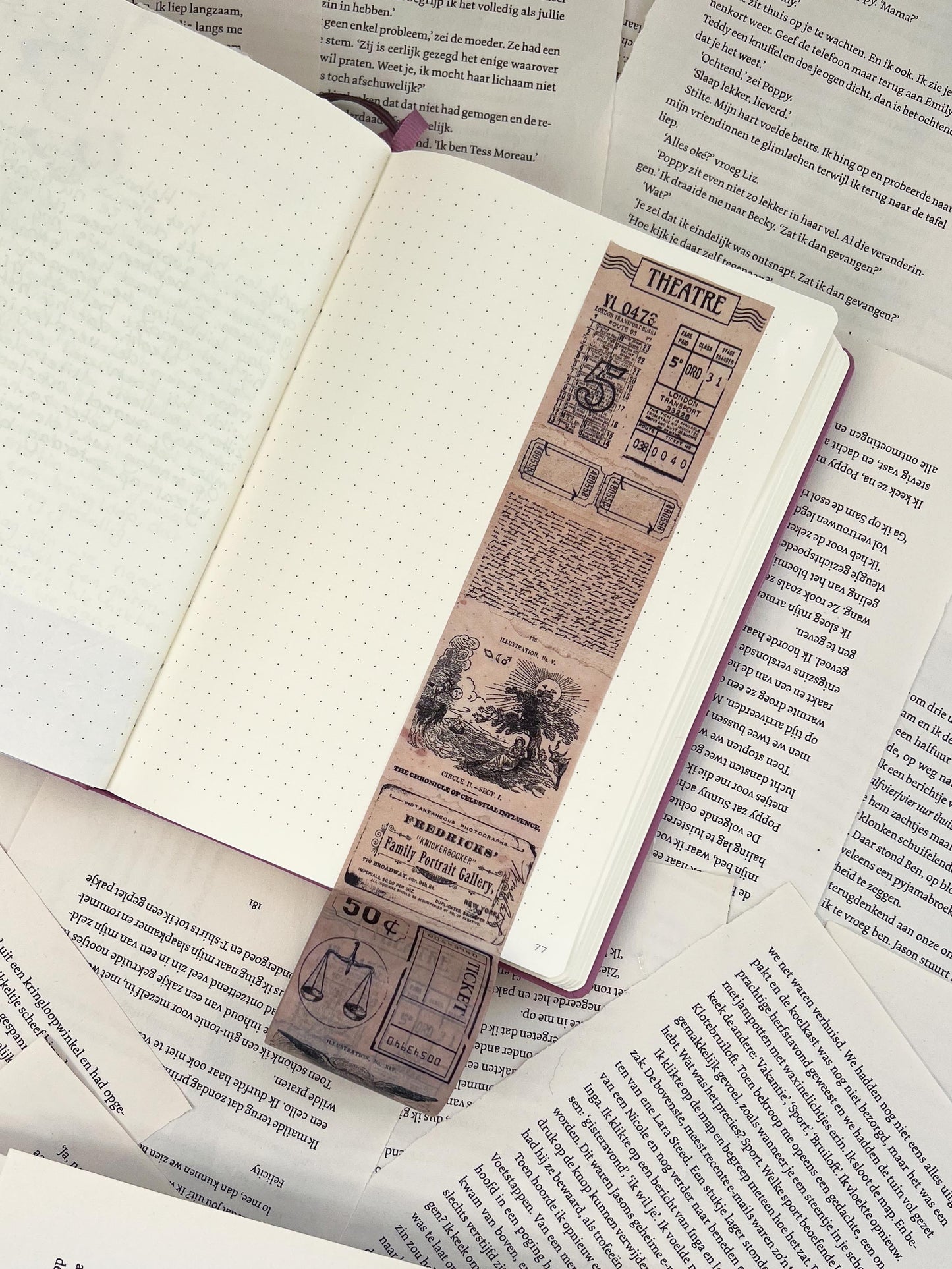 Washi Tape - Ephemera - 5cm Breed!