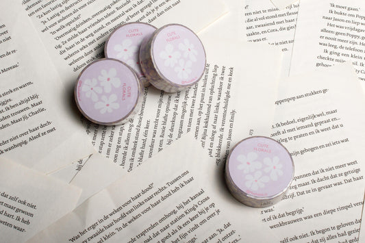 Washitape - Abstracte Bloemetjes Lila