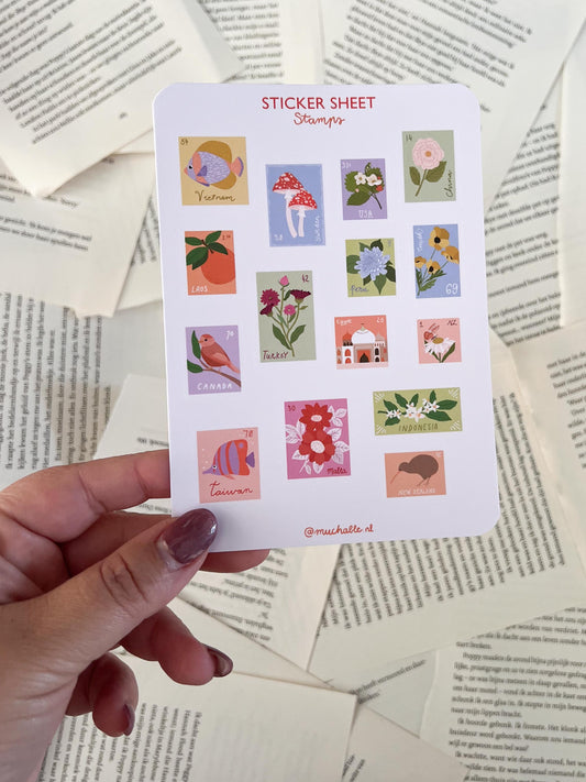stickers geschikt voor journalen, penpal, snailmail of het versieren van een cadeau