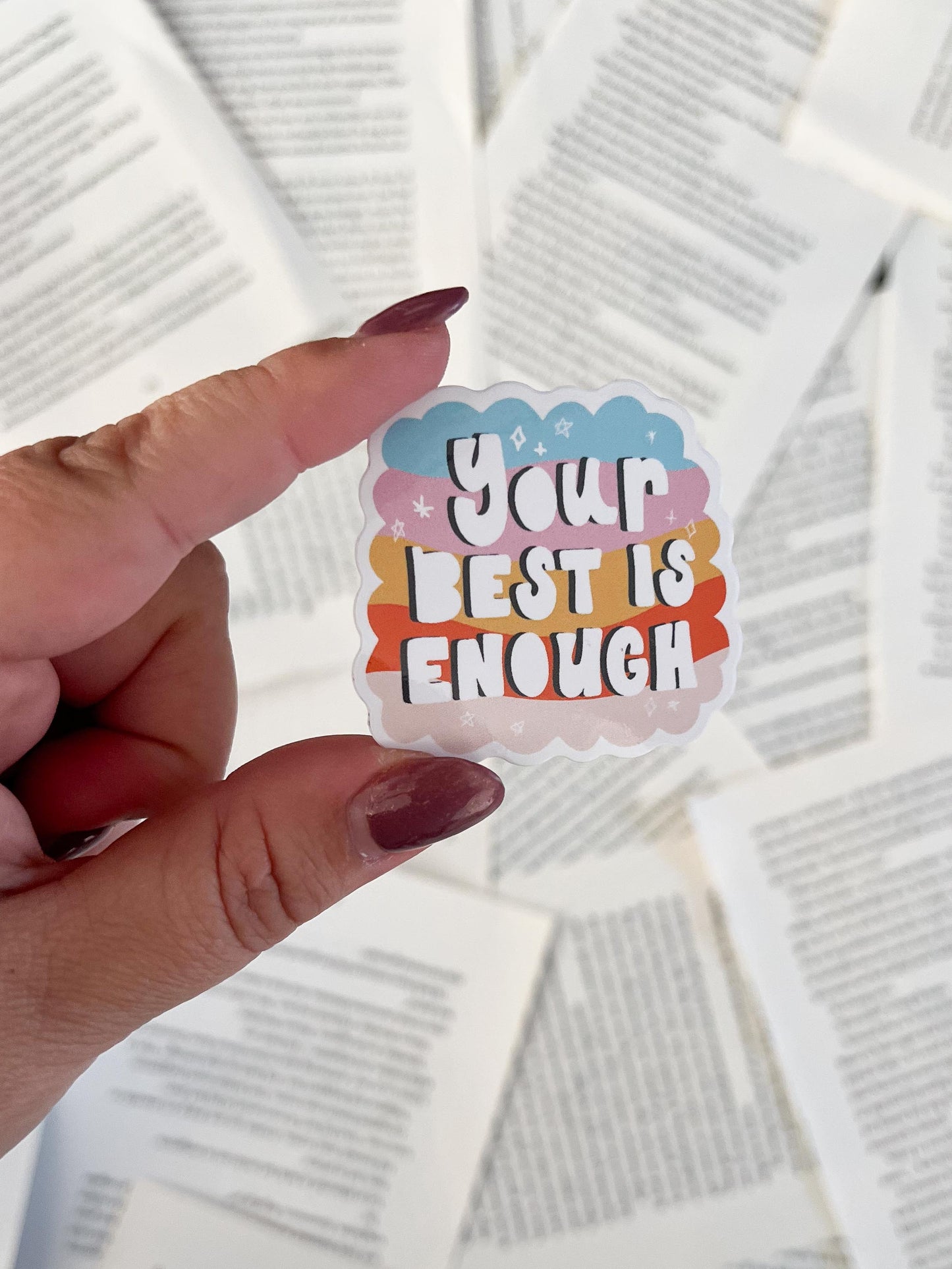 vinyl sticker met quote