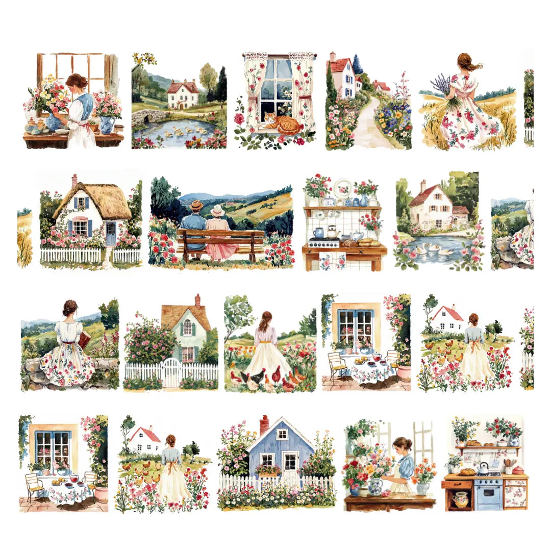 PET-tape - Landelijke Lente - Pre-cut