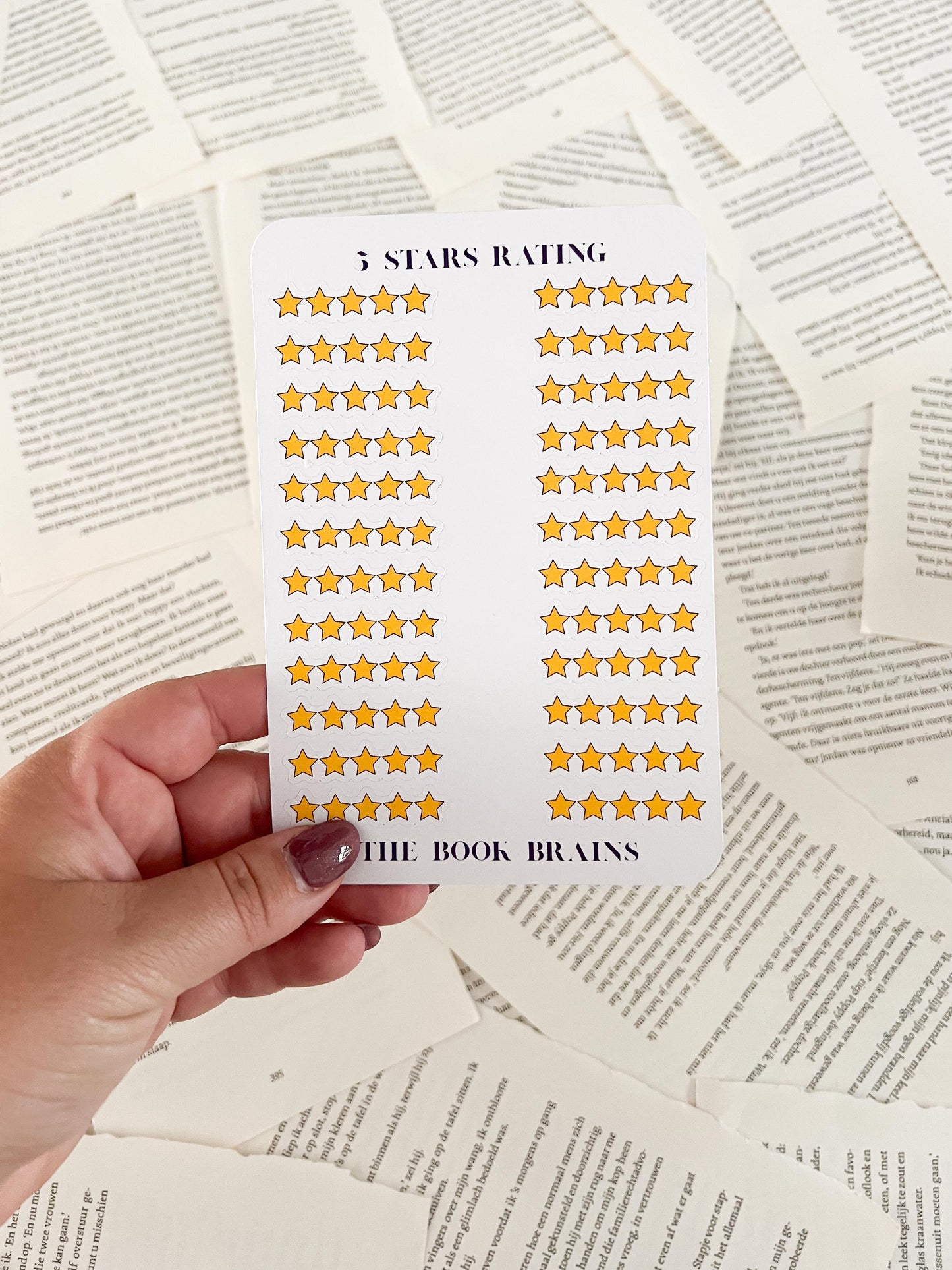 stickervel voor het beoordelen van boeken, sterrenbeoordeling en voor bookjournaling, readingjournal, journal en scrapbooking