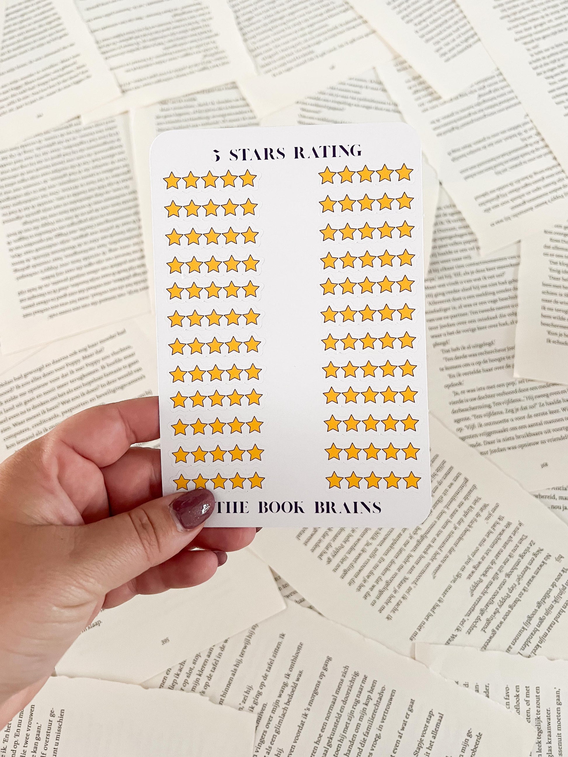 stickervel voor het beoordelen van boeken, sterrenbeoordeling en voor bookjournaling, readingjournal, journal en scrapbooking