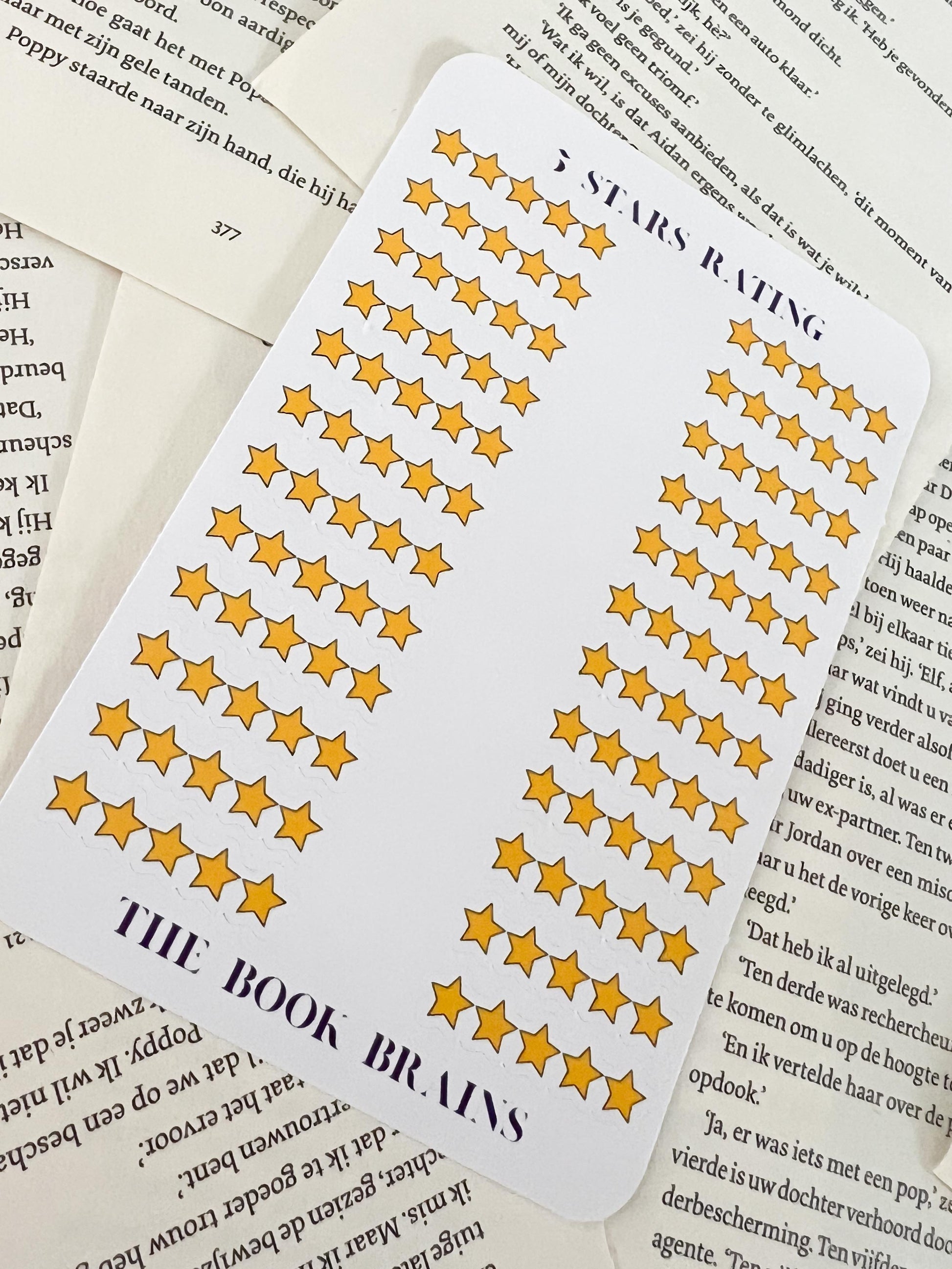 stickervel voor het beoordelen van boeken, sterrenbeoordeling en voor bookjournaling, readingjournal, journal en scrapbooking