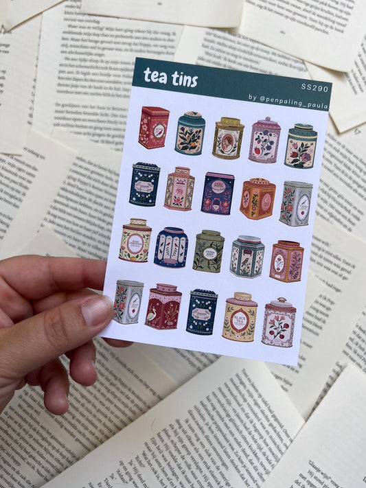 Stickervel – Theeblikken