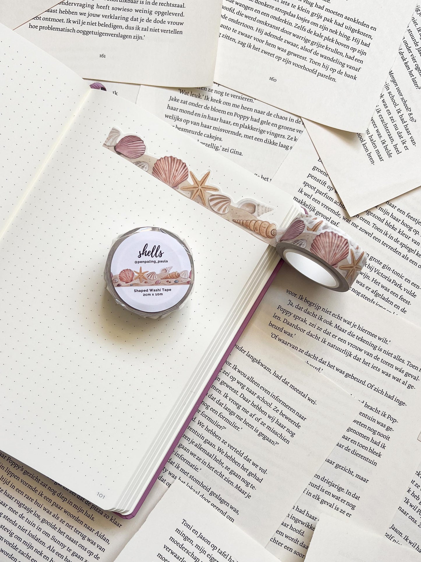 Washi Tape – Schelpen - Gevormd