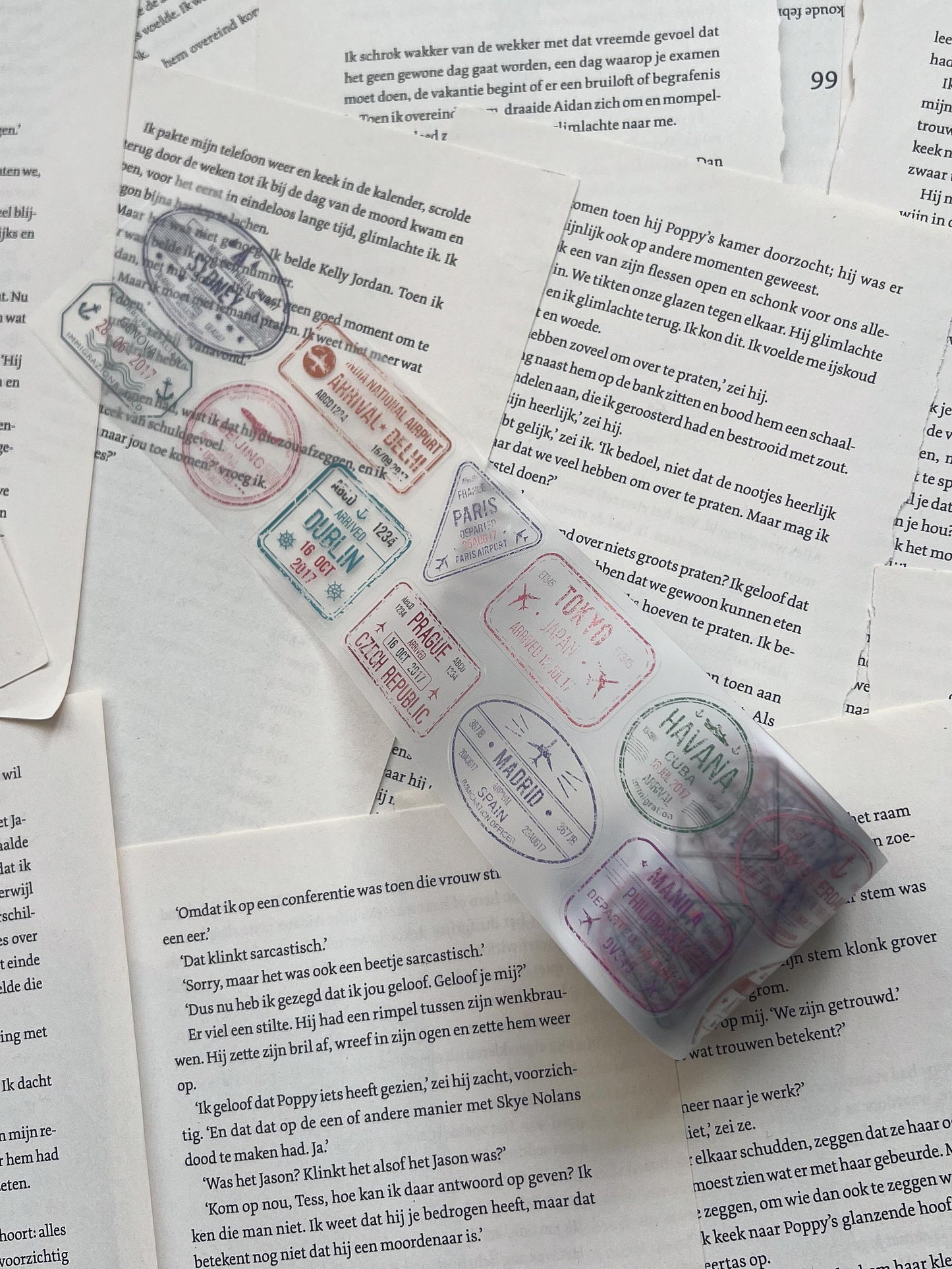 PET-tape - Paspoort stempels - Pre-cut