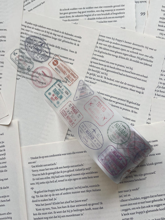 PET-tape - Paspoort stempels - Pre-cut