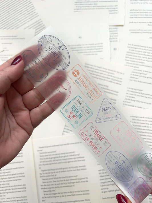 PET-tape - Paspoort stempels - Pre-cut