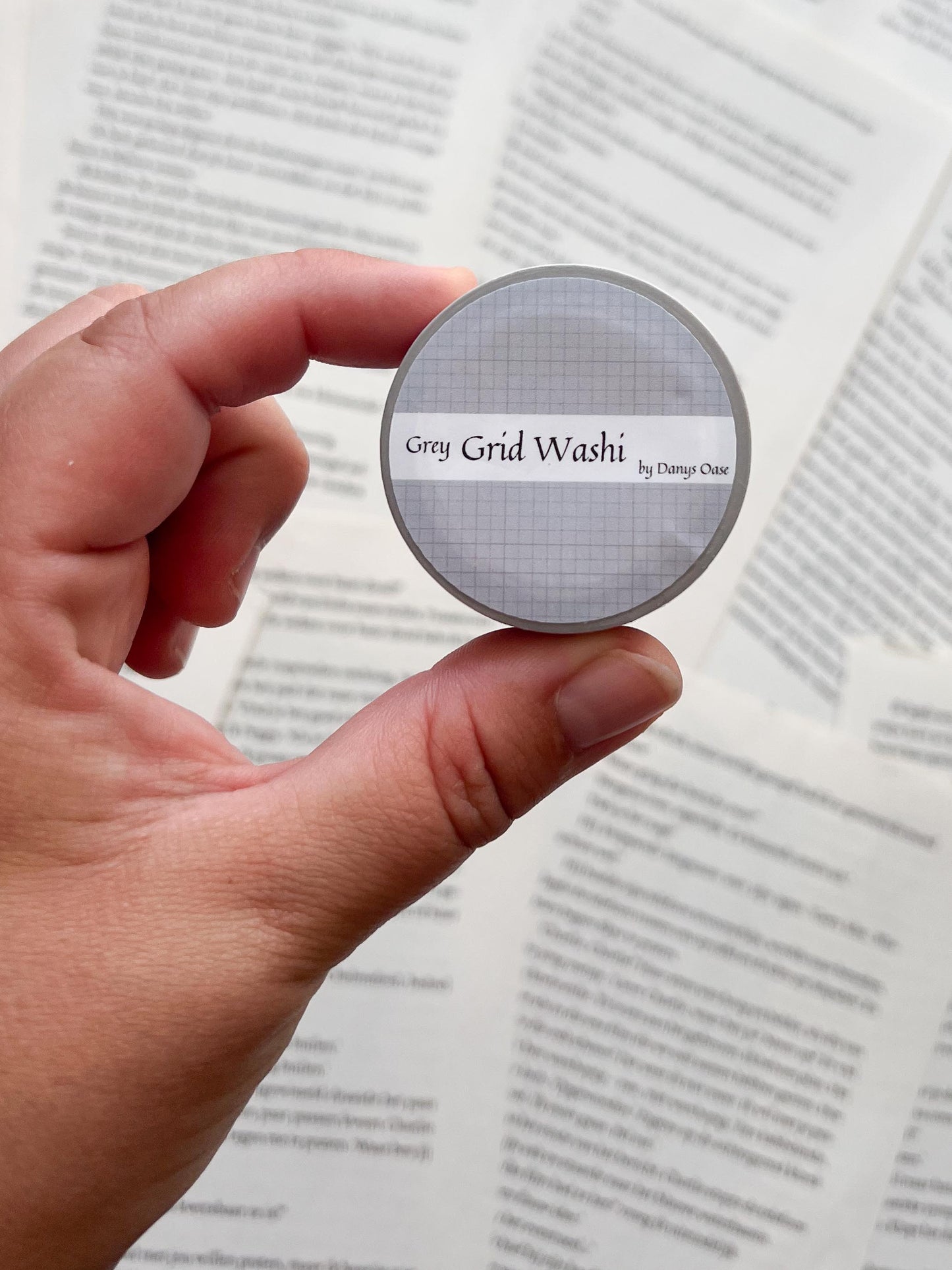 Washi Tape – Grid Design Licht Grijs