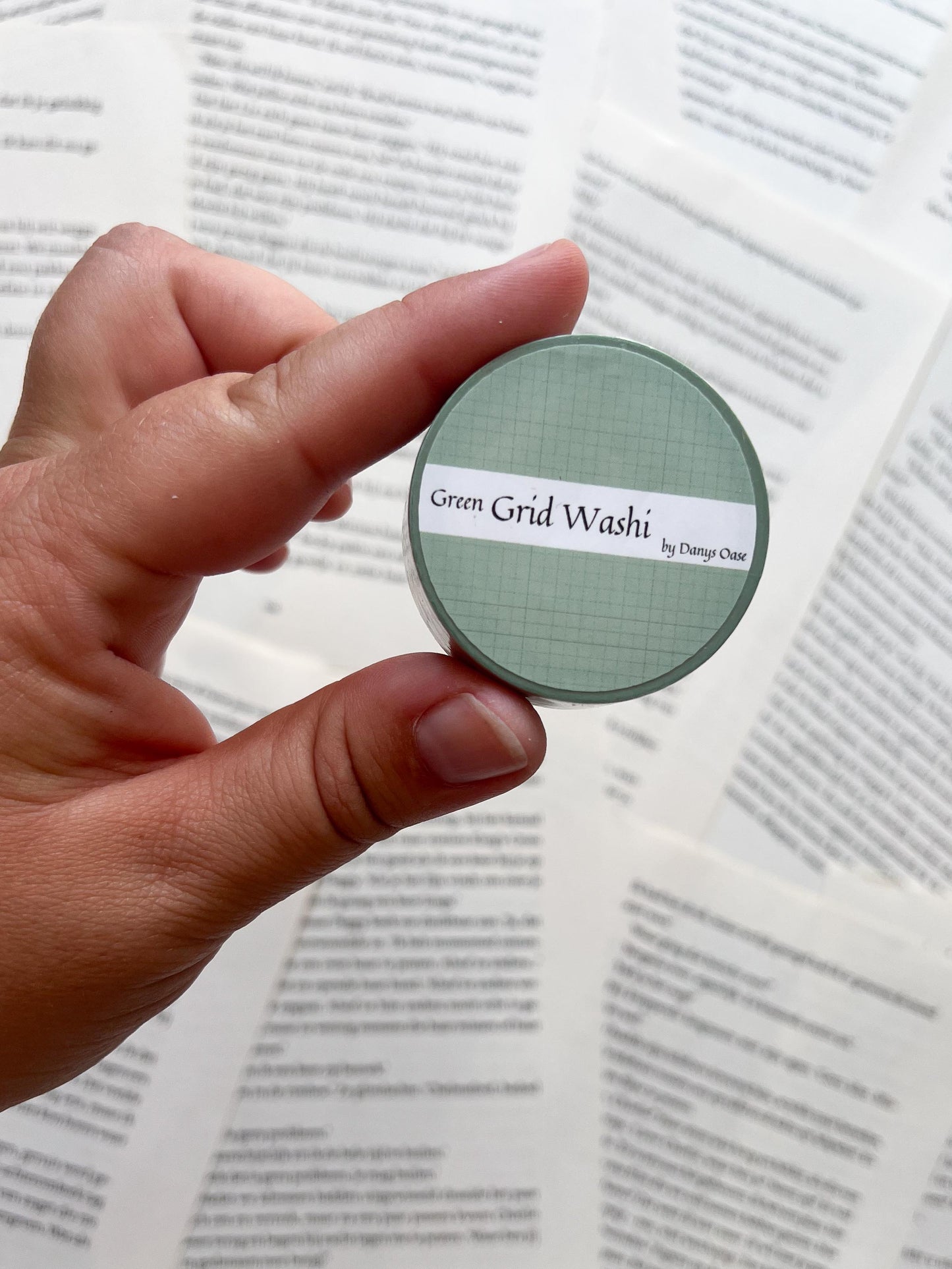 Washi Tape – Grid Design Groen