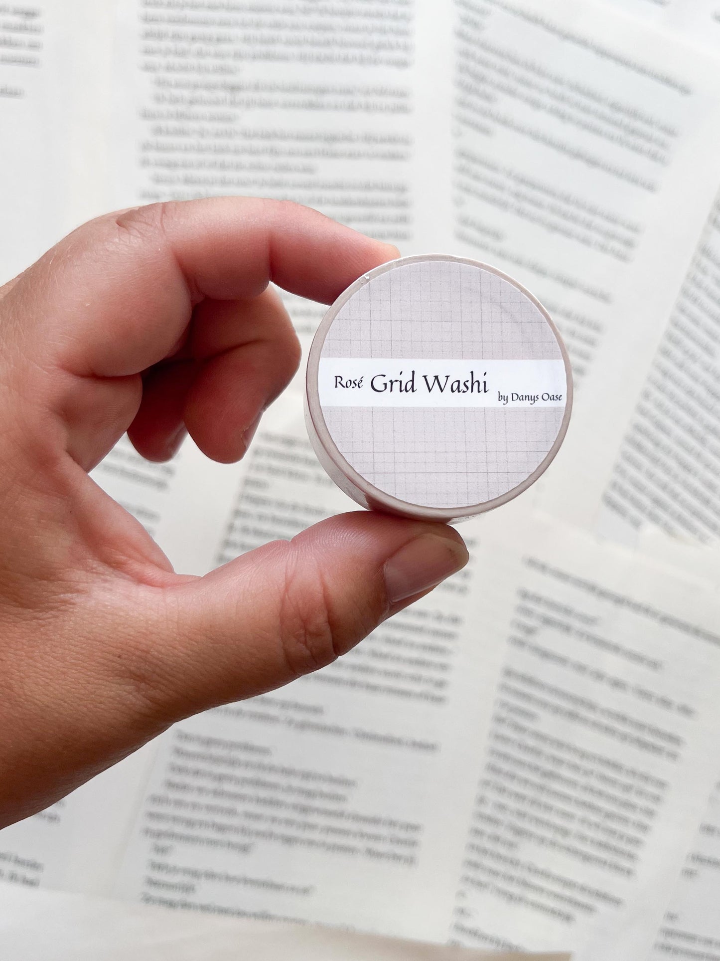 Washi Tape – Grid Design Rose