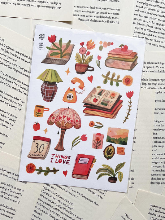 Washi Stickervel – Things I Love