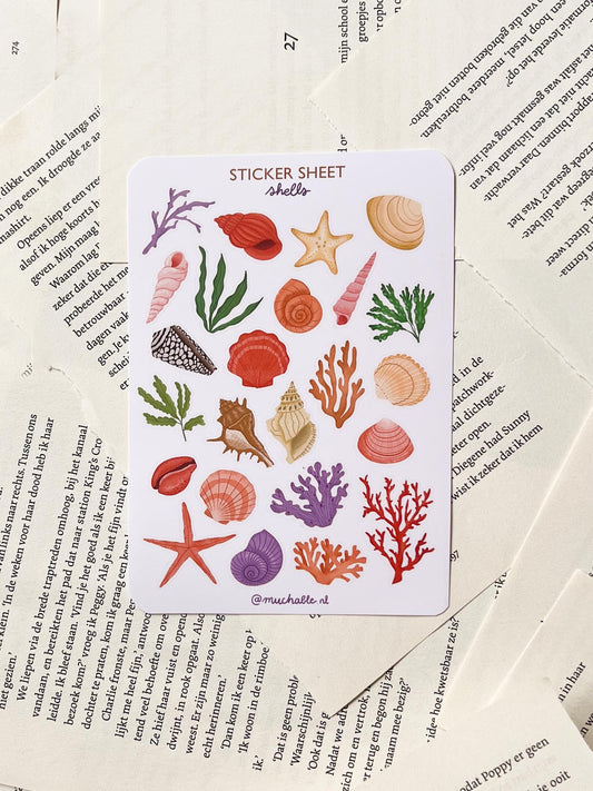 Stickervel - Schelpen