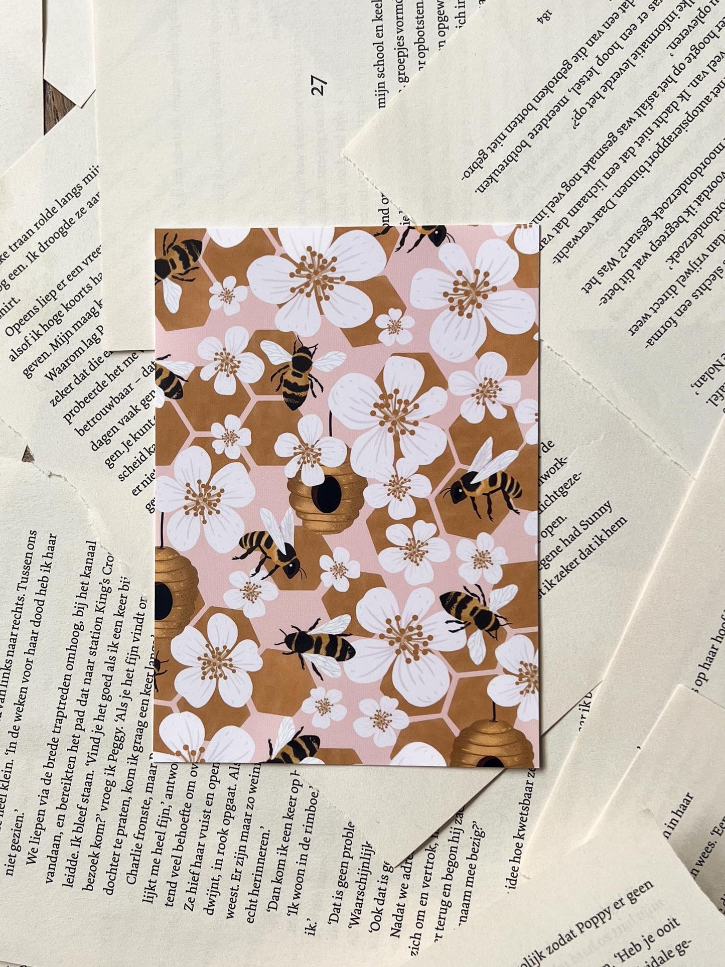 Ansichtkaart - Bijen