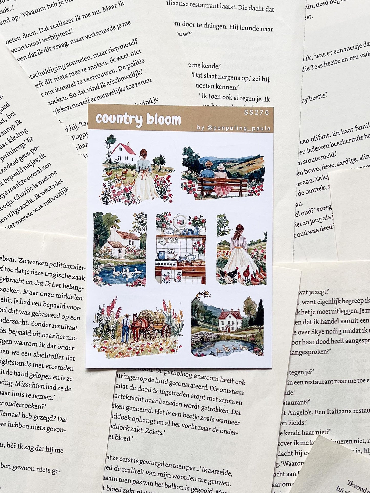 Stickervel – Platteland Lente