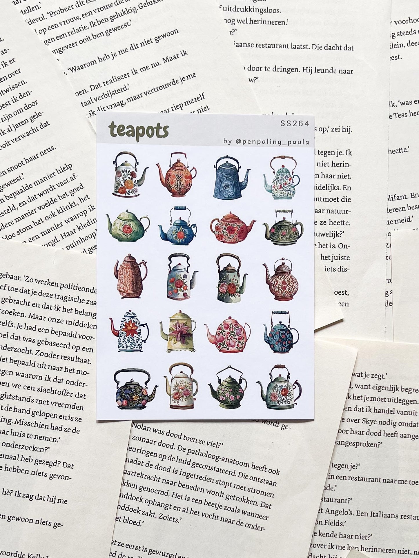 Stickervel – Theepotjes