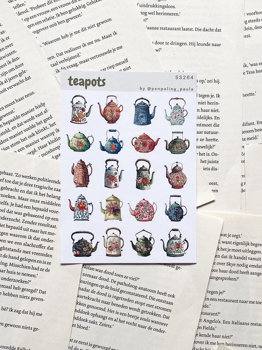 Stickervel – Theepotjes