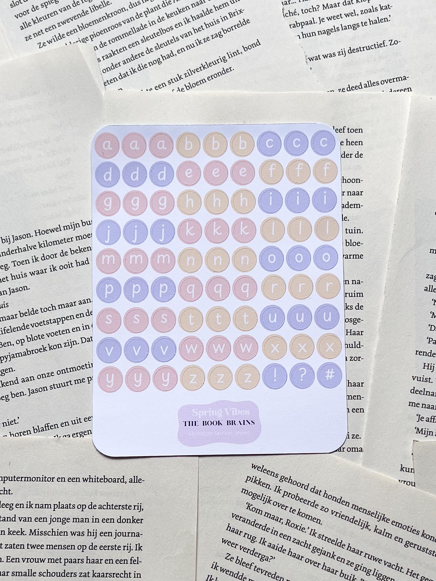 Stickervel Alfabet - Spring Vibes