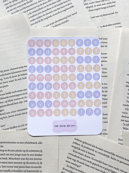 Stickervel Alfabet - Spring Vibes