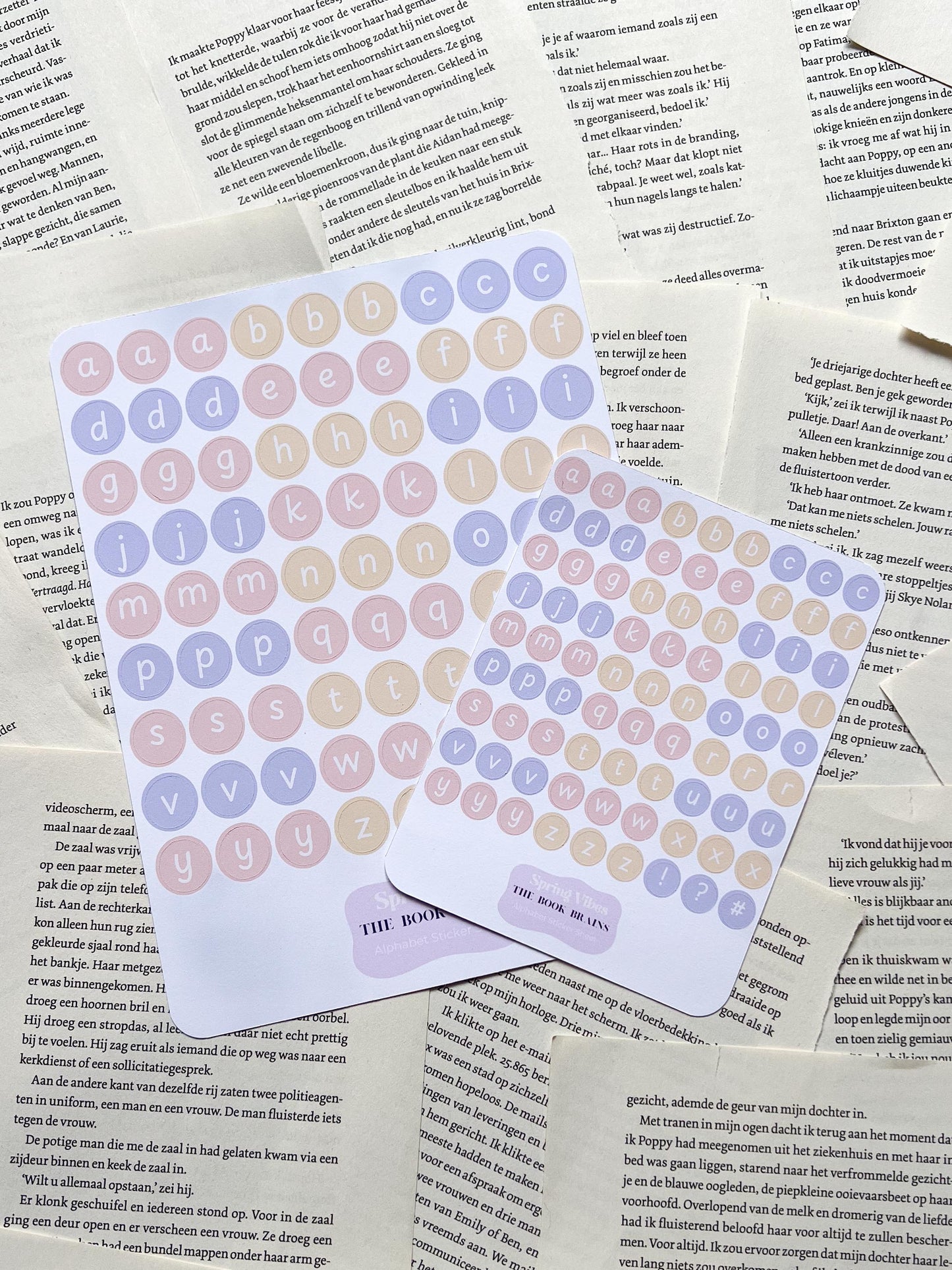 Stickervel Alfabet - Spring Vibes