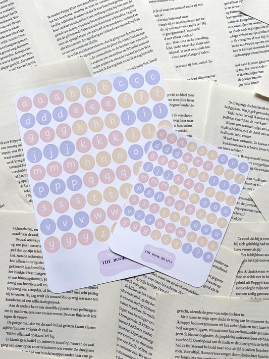 Stickervel Alfabet - Spring Vibes