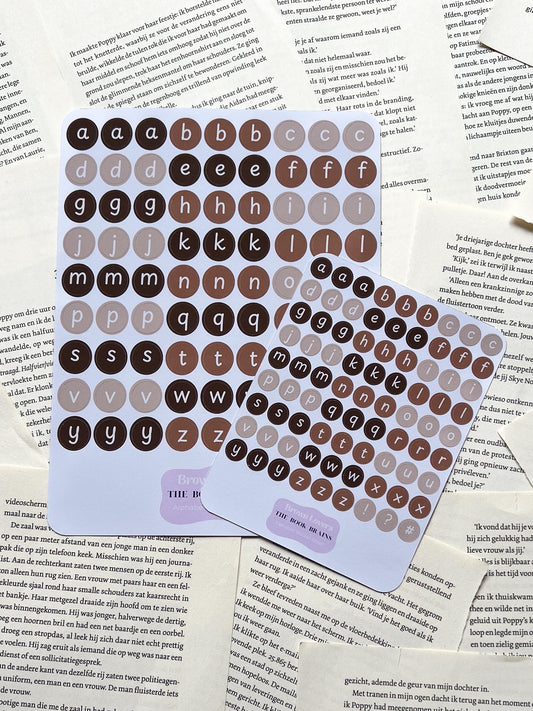 Stickervel Alfabet - Brown Lovers