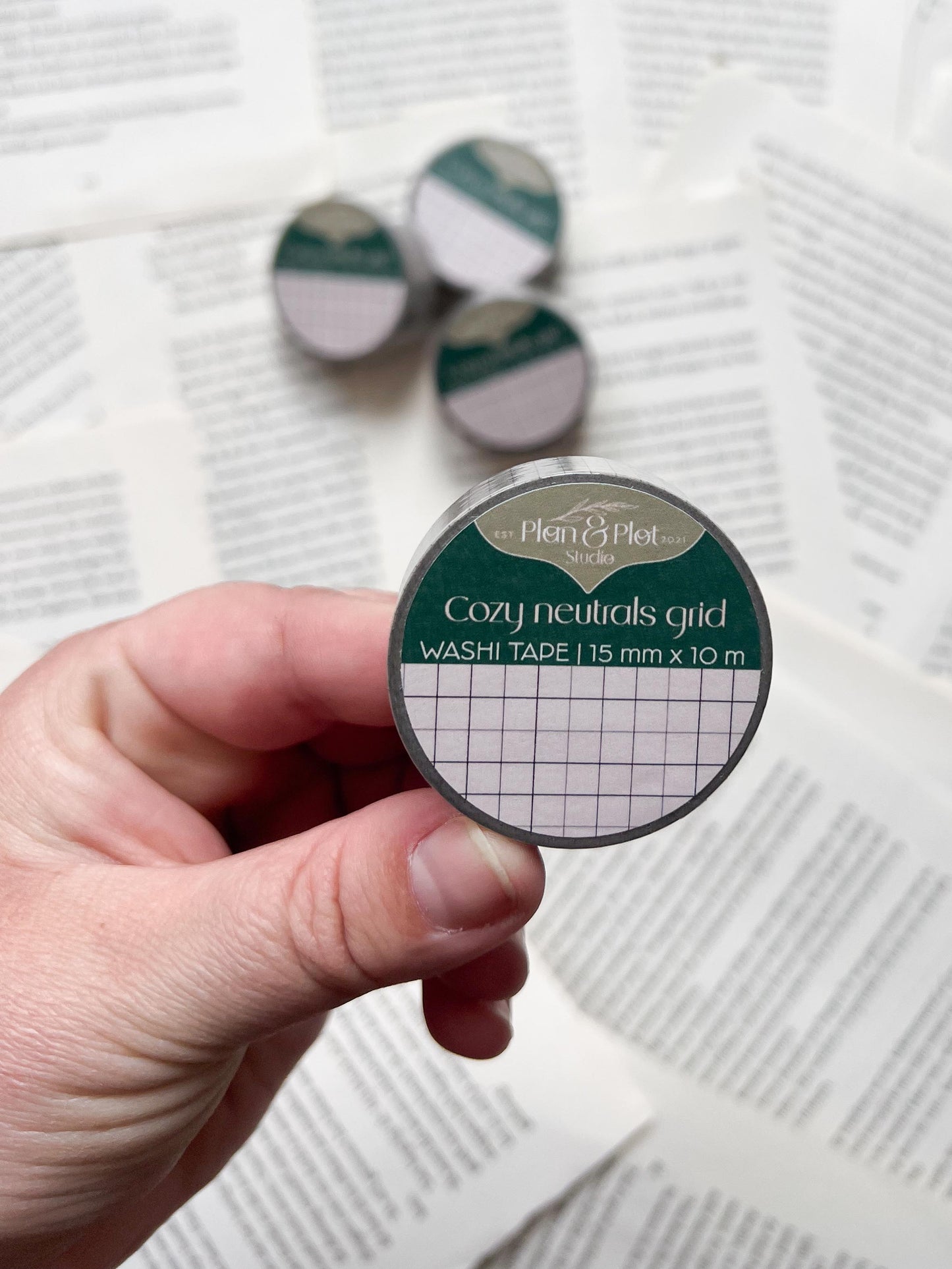 Washi Tape - Grijze Grid
