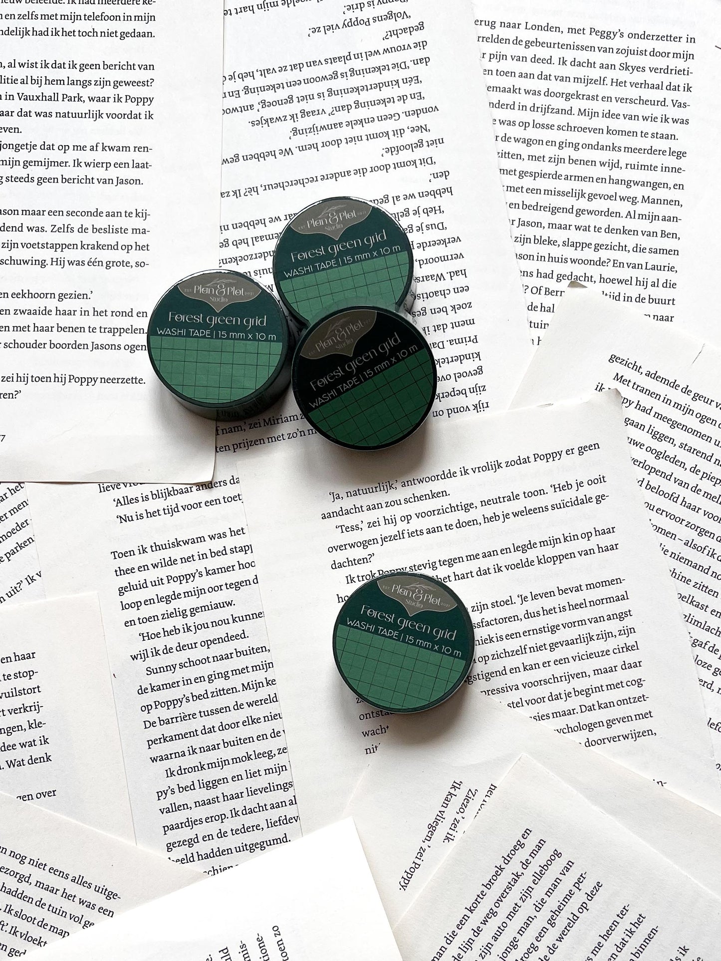Washi Tape - Groene Grid
