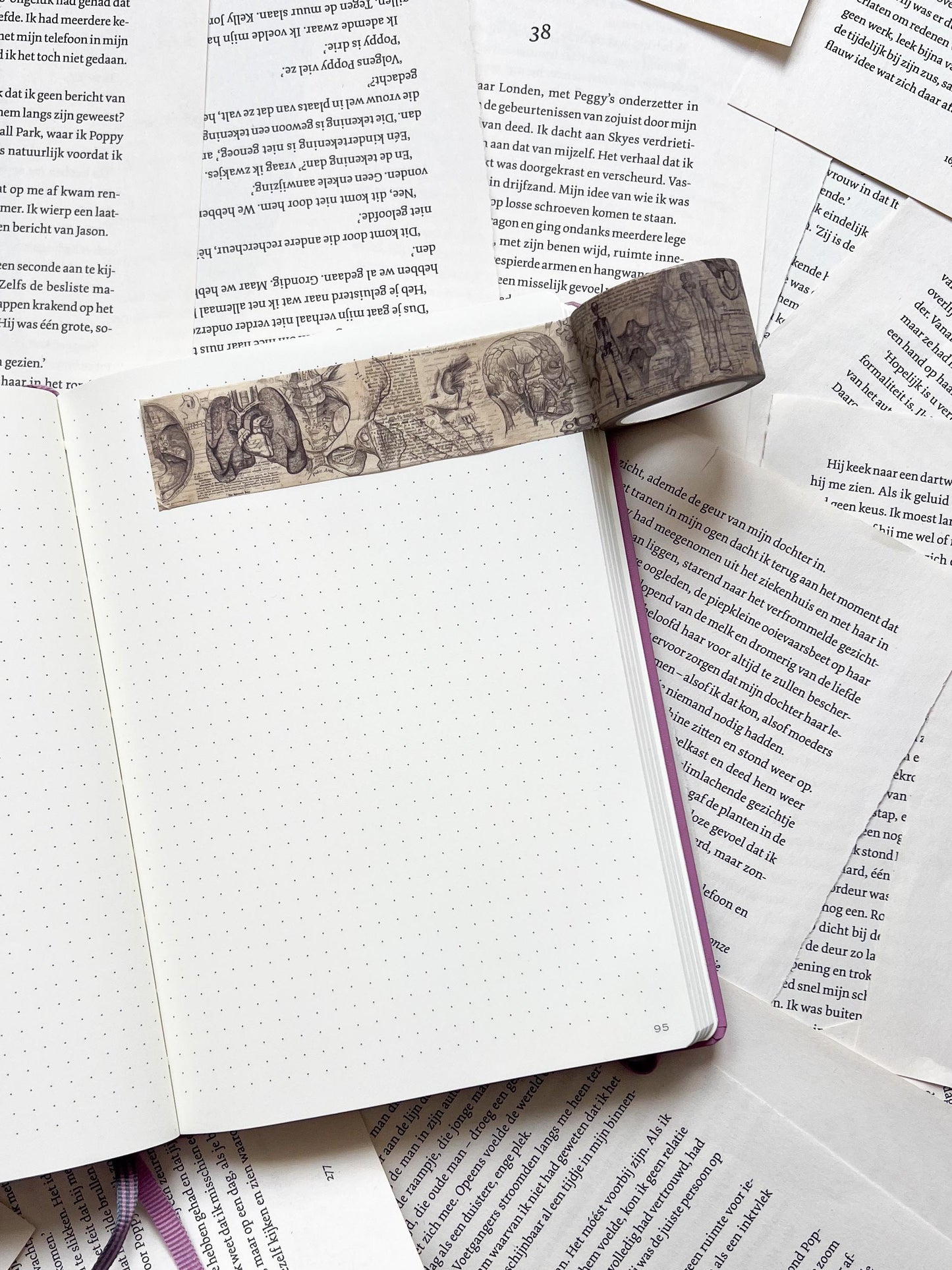 Washitape - Vintage Anatomie - 3cm breed!