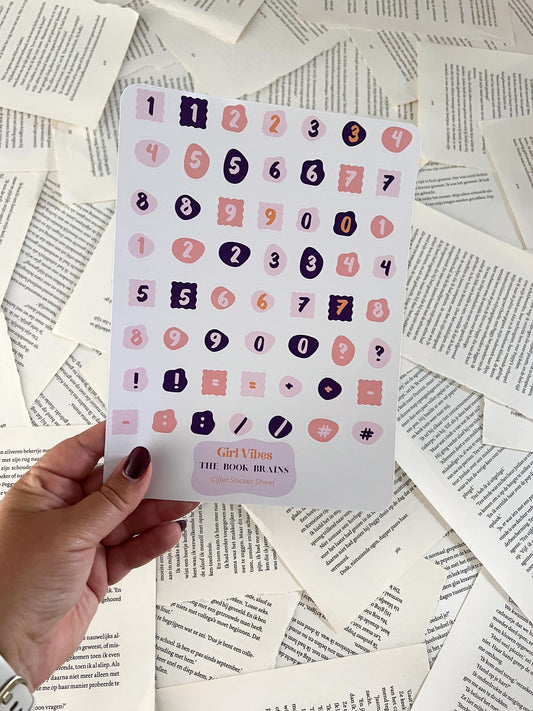 Cijfer Stickervel - Girl Vibes