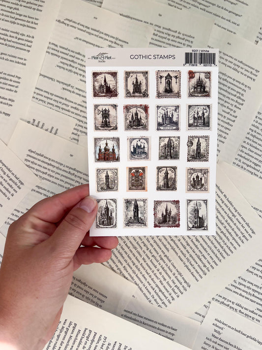 Stickervel - Gothic Postzegels