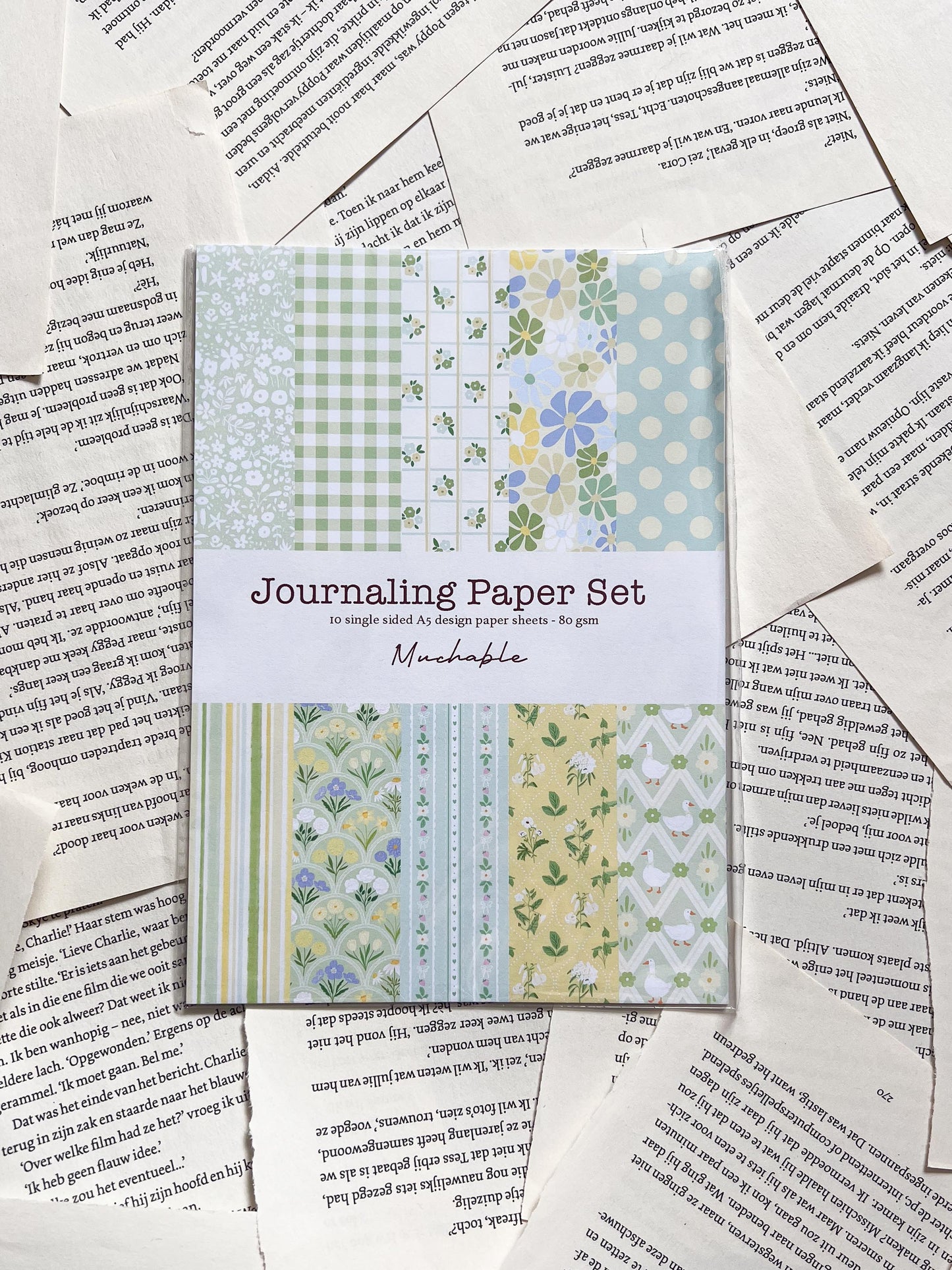 Journal Papier Set - Lente Groen