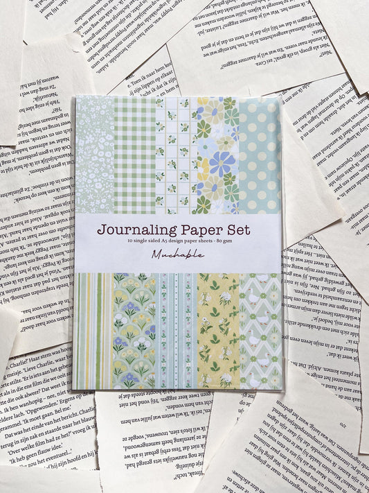 Journal Papier Set - Lente Groen