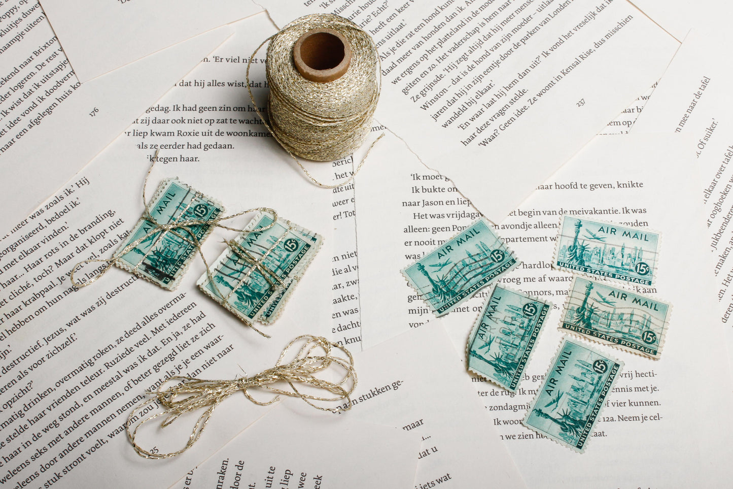 Vintage US Airmail Postzegels – Set van 5
