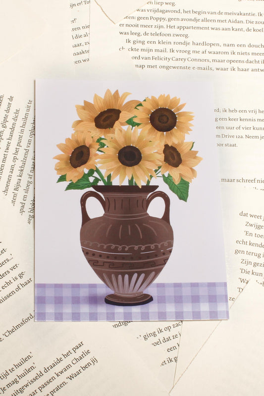 Ansichtkaart - Zonnenbloemen