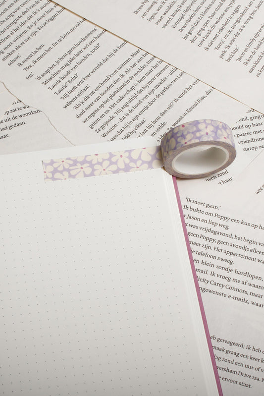 Washitape - Abstracte Bloemetjes Lila