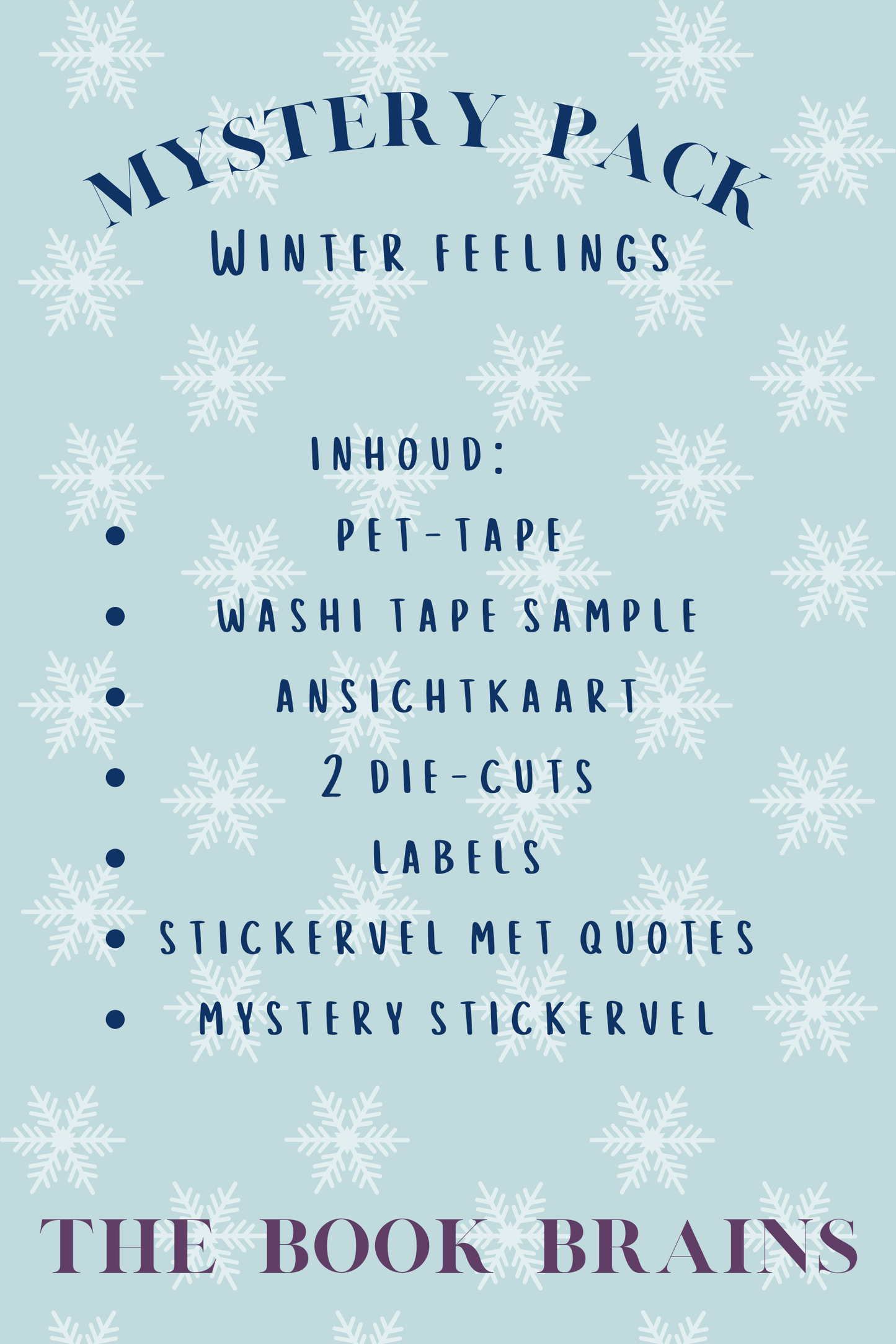 mystery pack in het thema winter feelings, geschikt voor journaling, snailmail en scrapbooking