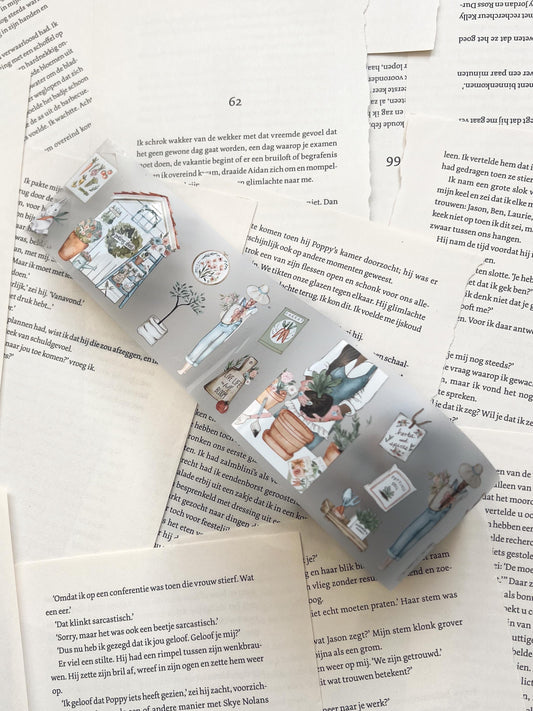 PET-tape met het thema tuinieren